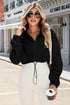 'Amity' Zip Up Cropped Jacket - Celes Fashion